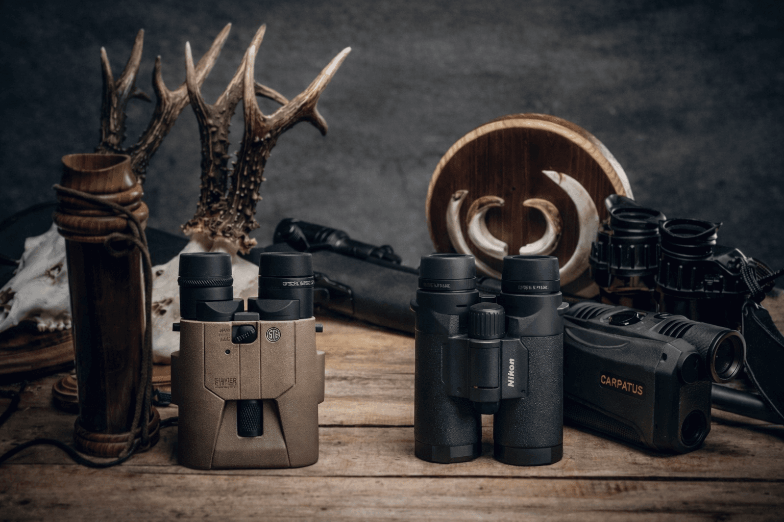binoclu stabilizat vânătoare 16x munte