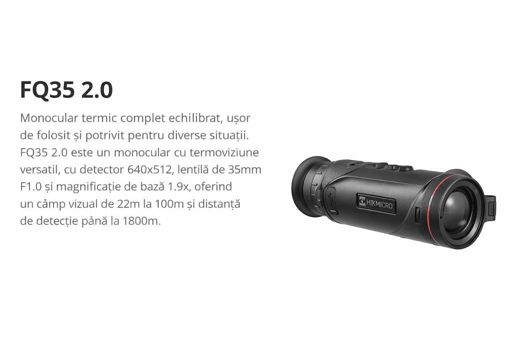 termoviziune vânătoare Hikmicro Falcon FQ35 2.0 monocular termic 640x512