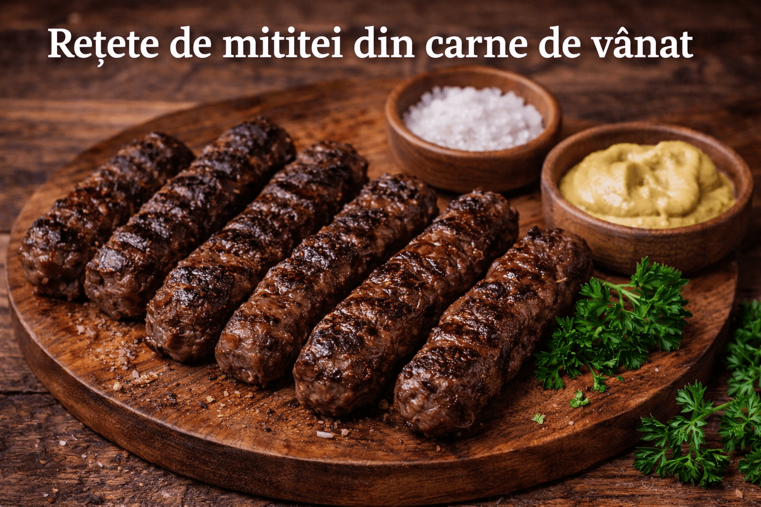 mititei din carne de vanat pe gratar